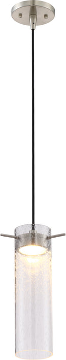 Pulse 1 Light LED Mini Pendant in Brushed Nickel