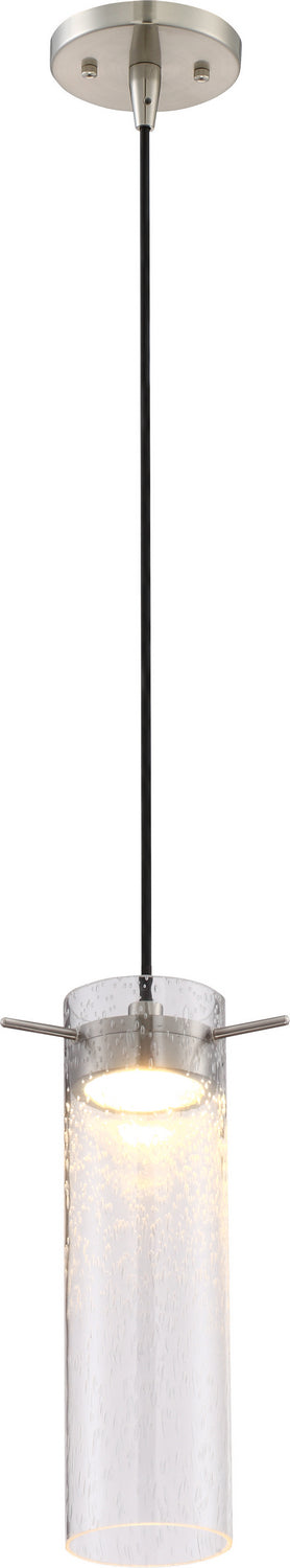 Pulse 1 Light LED Mini Pendant in Brushed Nickel