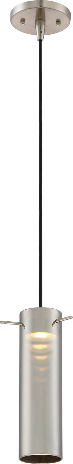 Pulse 1 Light LED Mini Pendant in Brushed Nickel