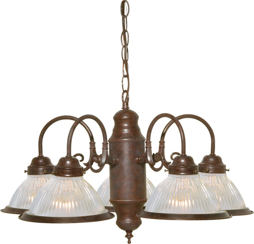 5 Light 22" Chandelier in Old Bronze