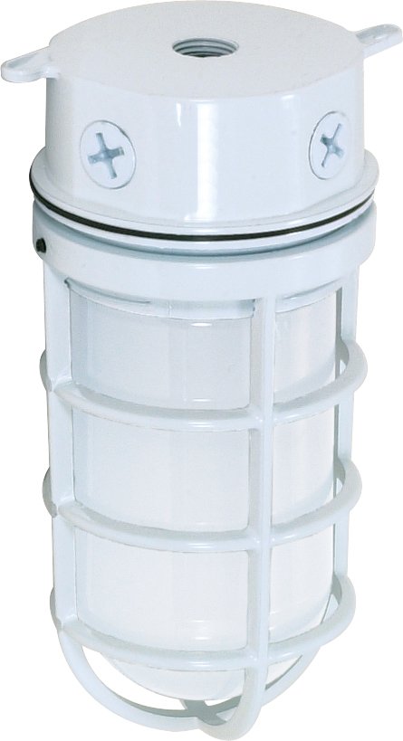 4.25" Frosted Cylinder Outdoor Ceiling Light in White