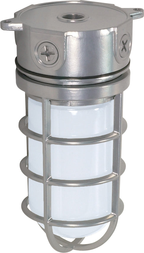 1-Light Small Vapor Proof Surface in Metallic Silver