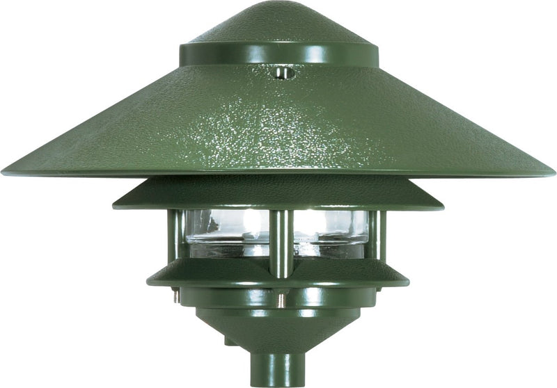 9.6" Outdoor Post Light, 7" Tall in Green