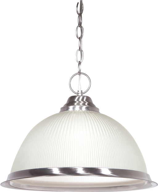 1 Light 15" Pendant in Brushed Nickel