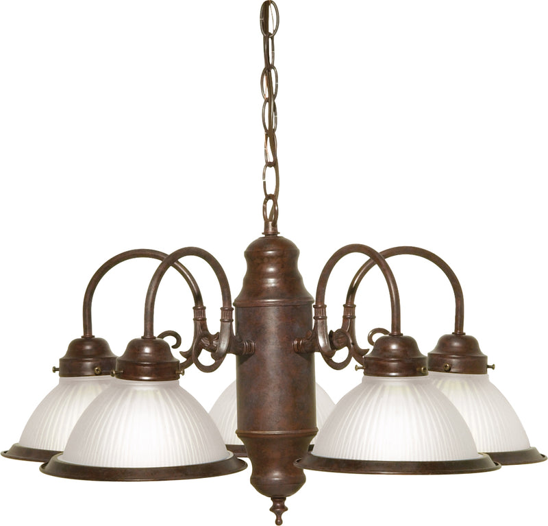 5 Light 22" Chandelier in Old Bronze