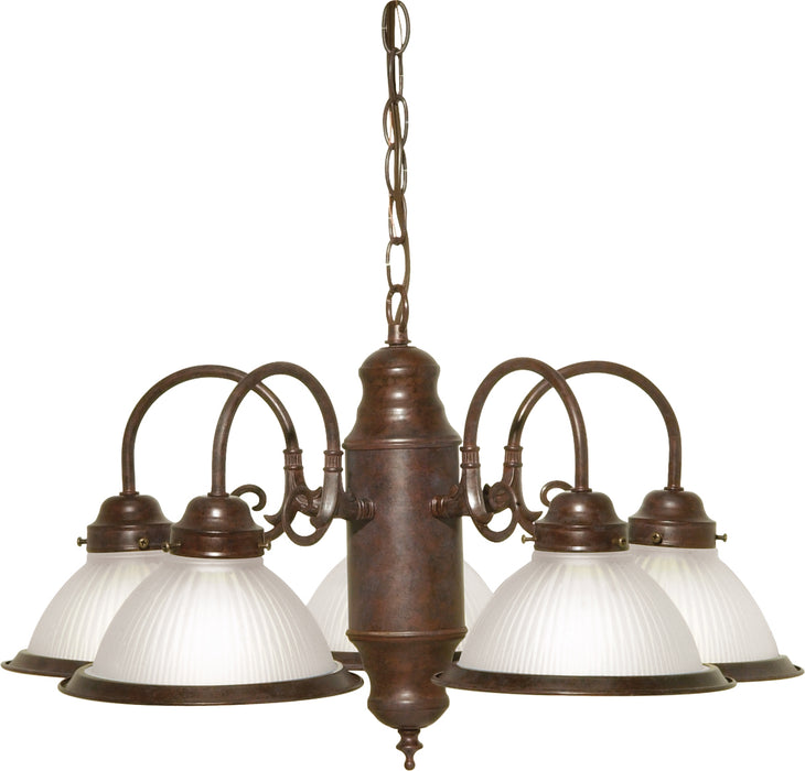 5 Light 22" Chandelier in Old Bronze