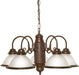 5 Light 22" Chandelier in Old Bronze