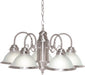 5 Light 22" Chandelier in Brushed Nickel