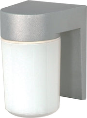 Cylinder Outdoor Wall Sconce in Satin Aluminum