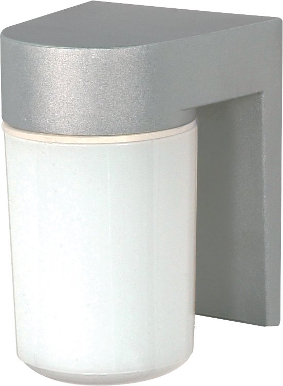 Cylinder Outdoor Wall Sconce in Satin Aluminum
