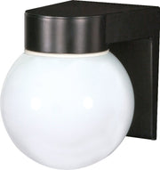 Modern Globe Outdoor Wall Sconce in Black