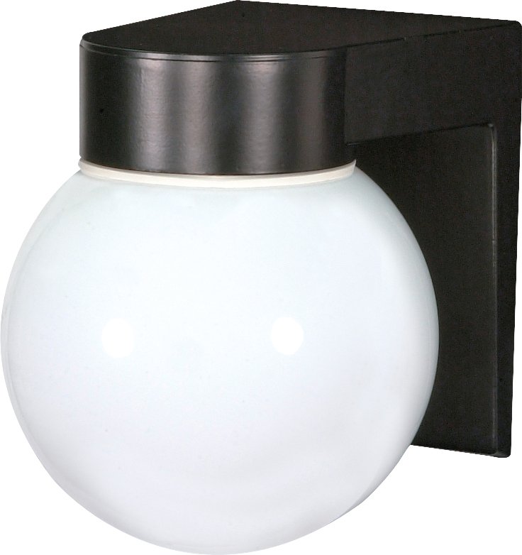 Modern Globe Outdoor Wall Sconce in Black