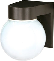 Modern Globe Outdoor Wall Sconce in Bronzotic