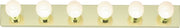 36" 6-Light Strip Bath Vanity Light in Polished Brass