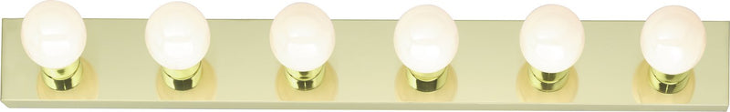 36" 6-Light Strip Bath Vanity Light in Polished Brass