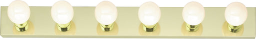 36" 6-Light Strip Bath Vanity Light in Polished Brass