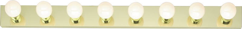 48" 8-Light Bath Vanity Light in Polished Brass