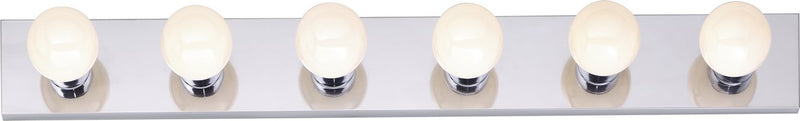 36" 6-Light Strip Bath Vanity Light in Polished Chrome