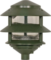 6" Outdoor Post Light, 7" Tall in Green