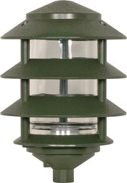 6" Outdoor Post Light, 8.6" Tall in Green