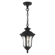 Oxford Small Outdoor Pendant Lantern in Textured Black