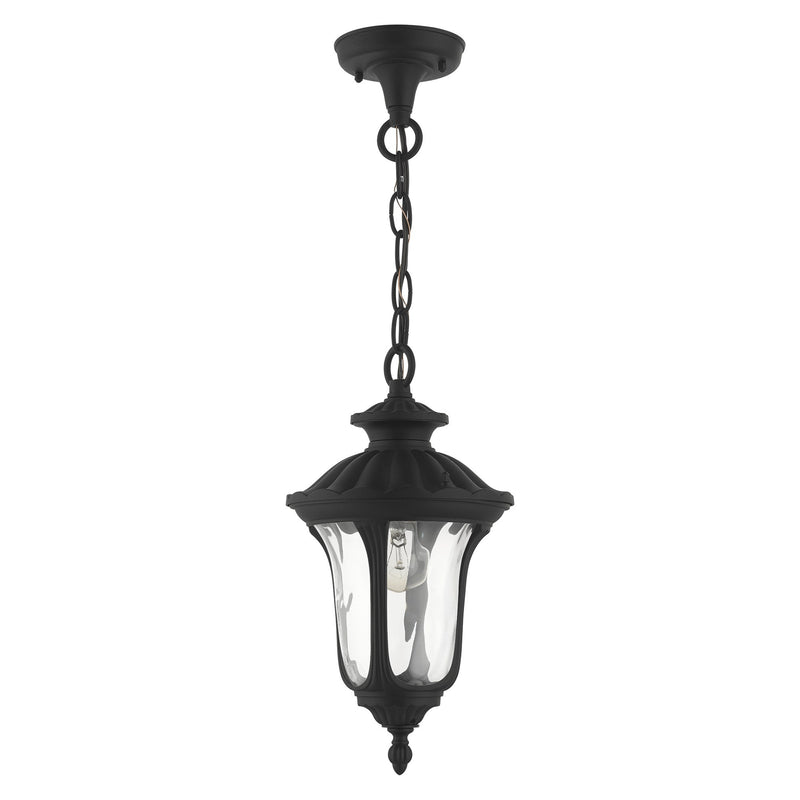 Oxford Small Outdoor Pendant Lantern in Textured Black
