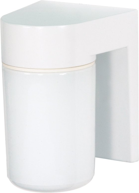 Cylinder Outdoor Wall Sconce in White