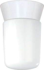 4.25" Cylinder Outdoor Flush Mount in White