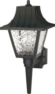 17.5" Polycarbonate Outdoor Wall Lantern in Black