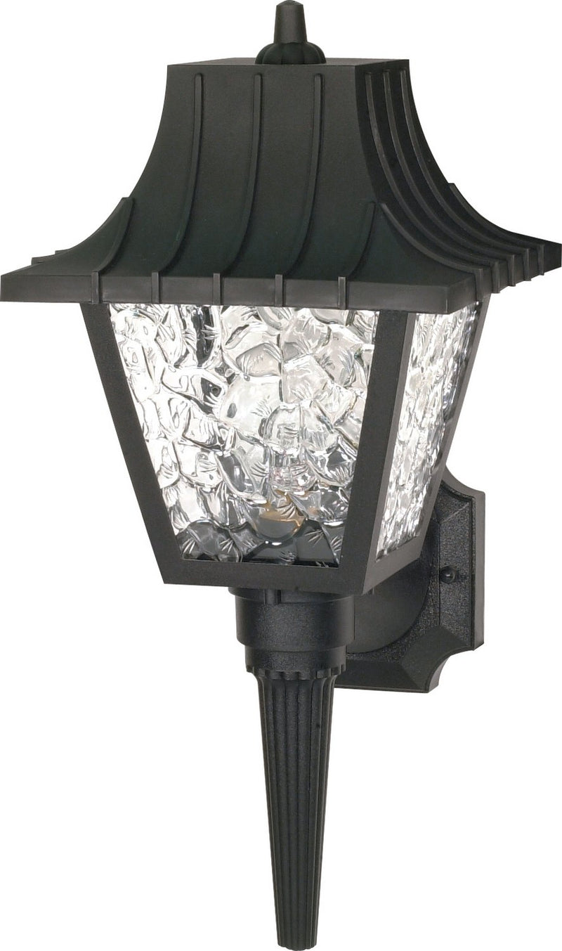 17.5" Polycarbonate Outdoor Wall Lantern in Black
