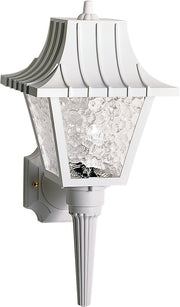 17.5" Polycarbonate Outdoor Wall Lantern in White
