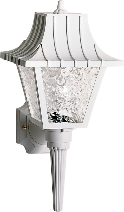 17.5" Polycarbonate Outdoor Wall Lantern in White
