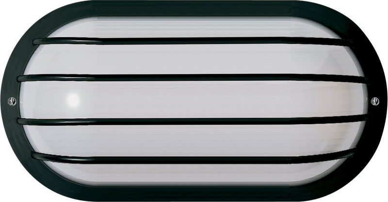 Oval ADA Bulkhead Outdoor Wall Sconce in Black