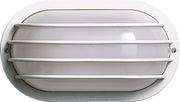 Oval ADA Bulkhead Outdoor Wall Sconce in White