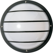 Round ADA Bulkhead Outdoor Wall Sconce in Black