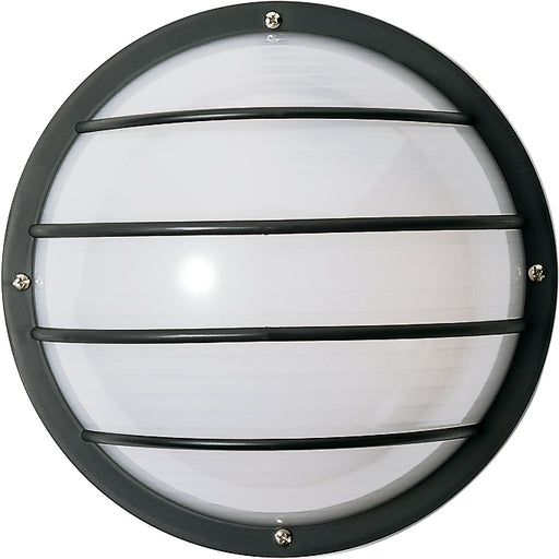 1 Light Poly Round Cage Wall in Black