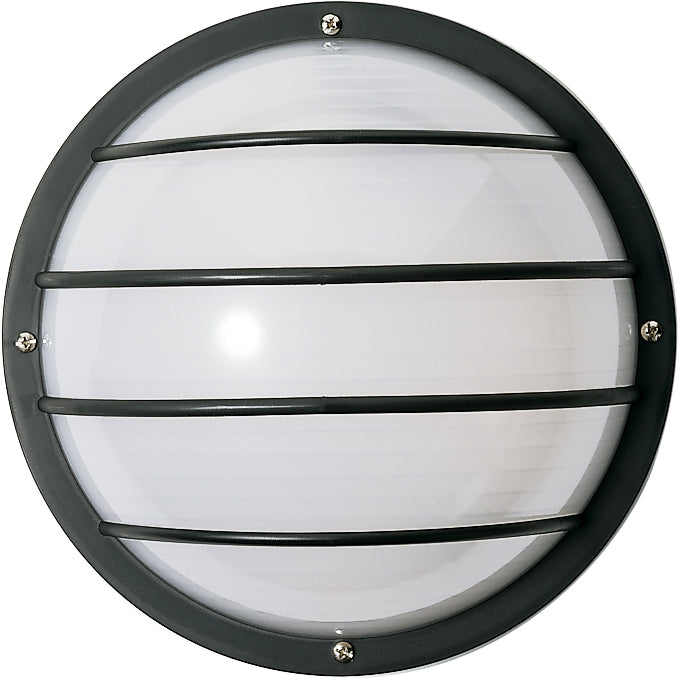 1 Light Poly Round Cage Wall in Black