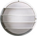 1 Light Poly Round Cage Wall in White