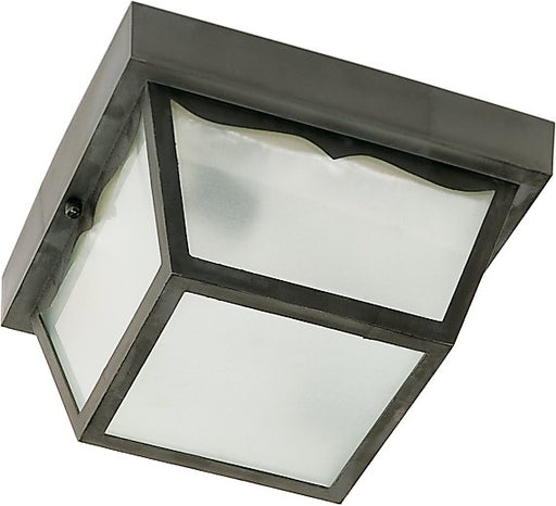 10.25" 2-Light Square Outdoor Flush Mount in Black