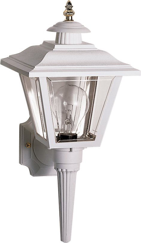 17" Polycarbonate Outdoor Wall Lantern in White