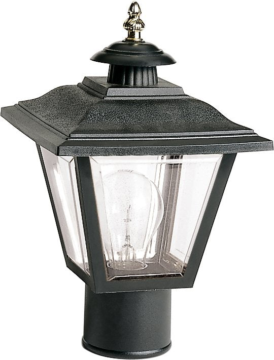 Polycarbonate Outdoor Post Light in Black