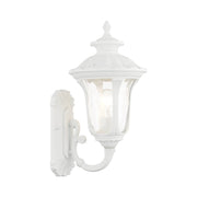 Oxford Small Outdoor Wall Lantern (Up Mount) in Textured White