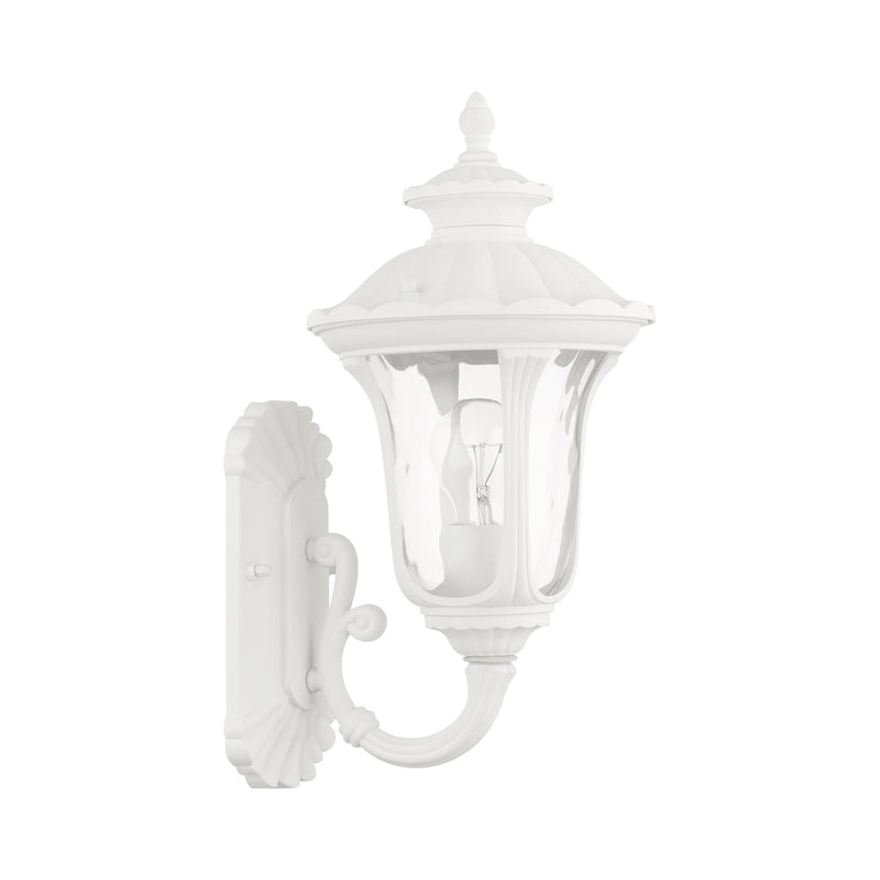 Oxford Small Outdoor Wall Lantern (Up Mount) in Textured White