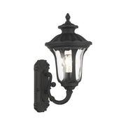 Oxford Small Outdoor Wall Lantern (Up Mount) in Textured Black