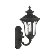Oxford Small Outdoor Wall Lantern (Up Mount) in Textured Black