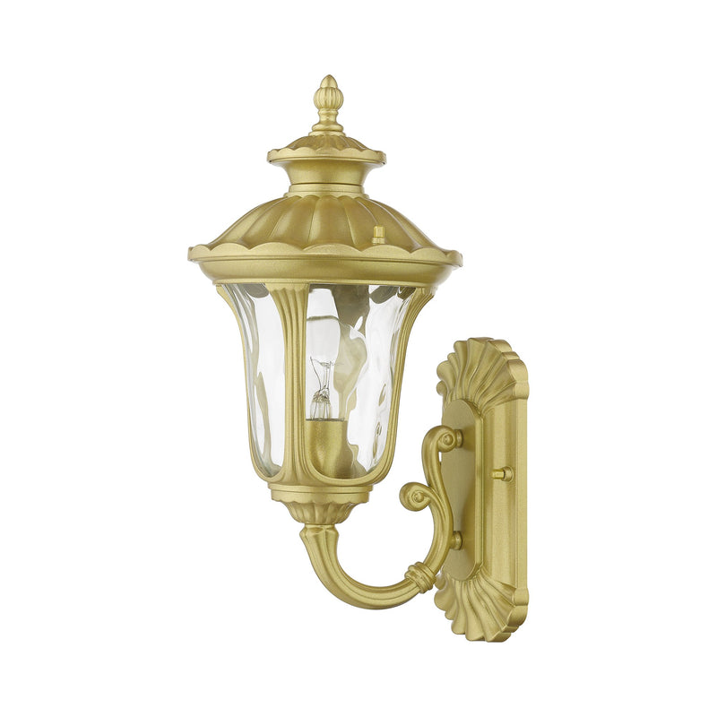 Oxford Small Outdoor Wall Lantern (Up Mount) in Soft Gold
