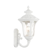 Oxford Medium Outdoor Wall Lantern (Up Mount) in Textured White