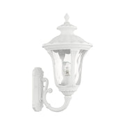 Oxford Medium Outdoor Wall Lantern (Up Mount) in Textured White