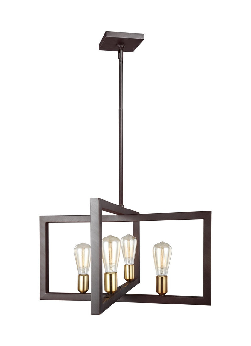 Finnegan 4-Light 23.5" Chandelier in New World Bronze