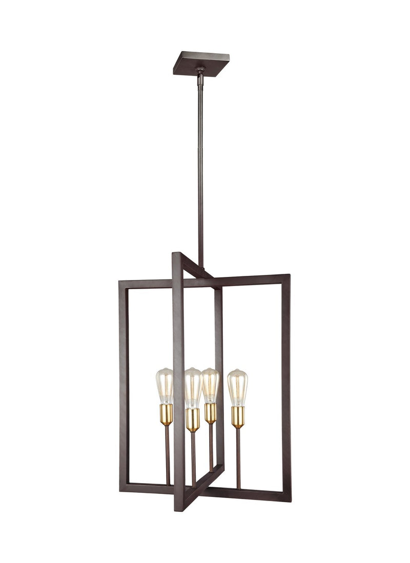 Finnegan 4-Light 21" Chandelier in New World Bronze